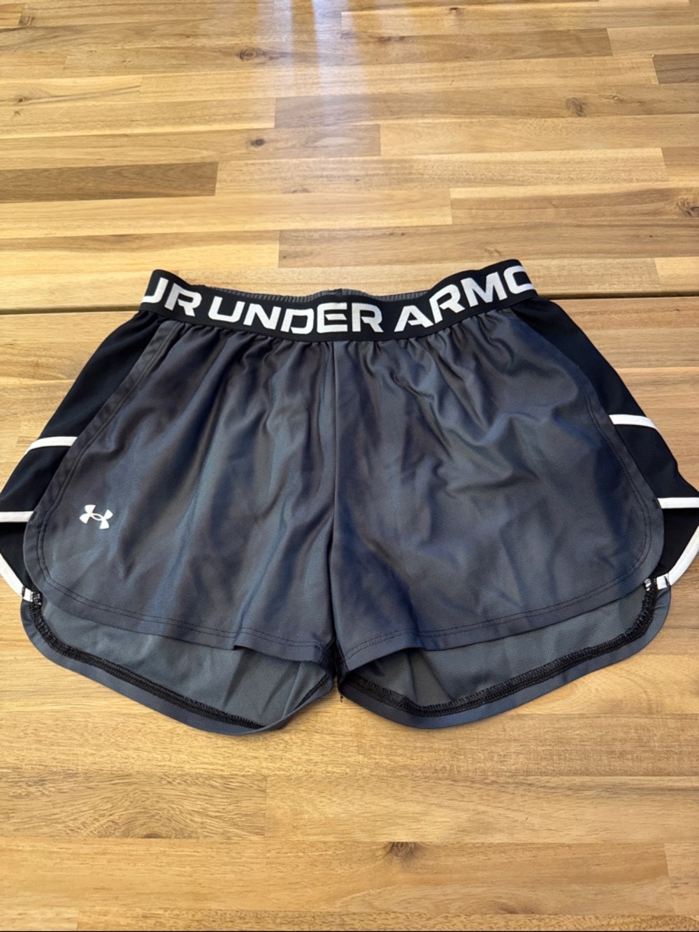 Under Armour Black Women's Athletic Running Shorts with Logo Waistband - Size S